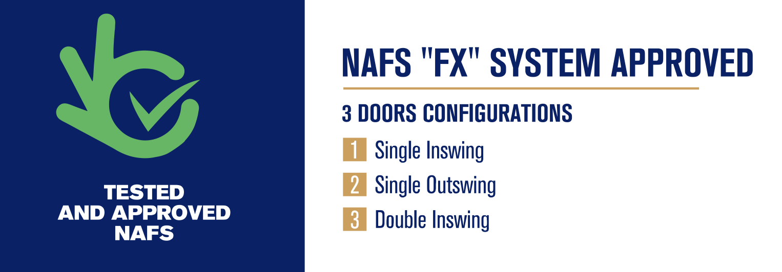 NAFS FX system approved — three door configurations